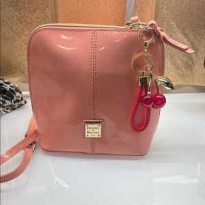 Dooney & Bourke Coral Crossbody Bag with Cherry Charm
